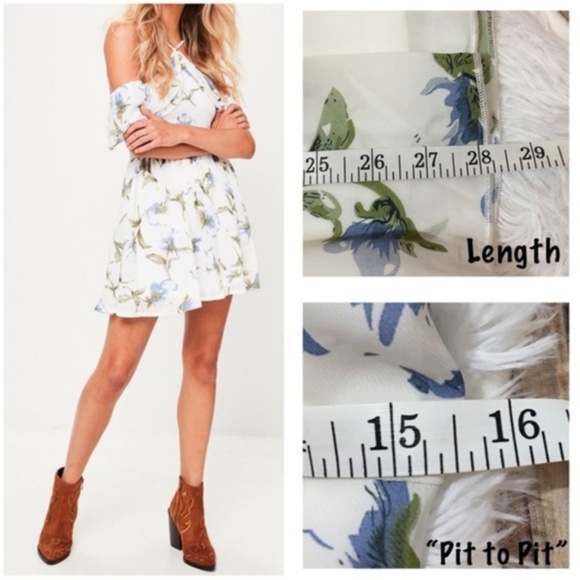 NWT Missguided Halterneck Floral Skater Dress – 2 - Picture 3 of 8
